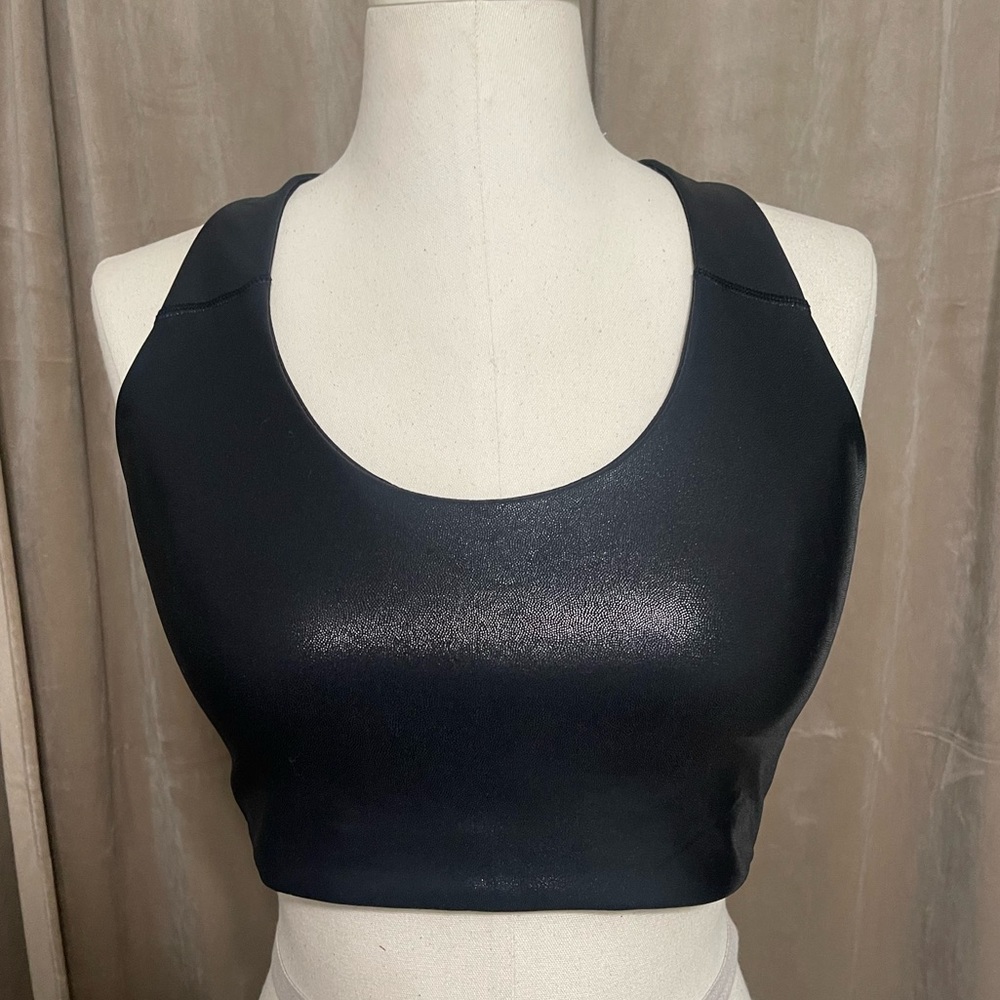 Old Navy Black Glitter Sports Bra